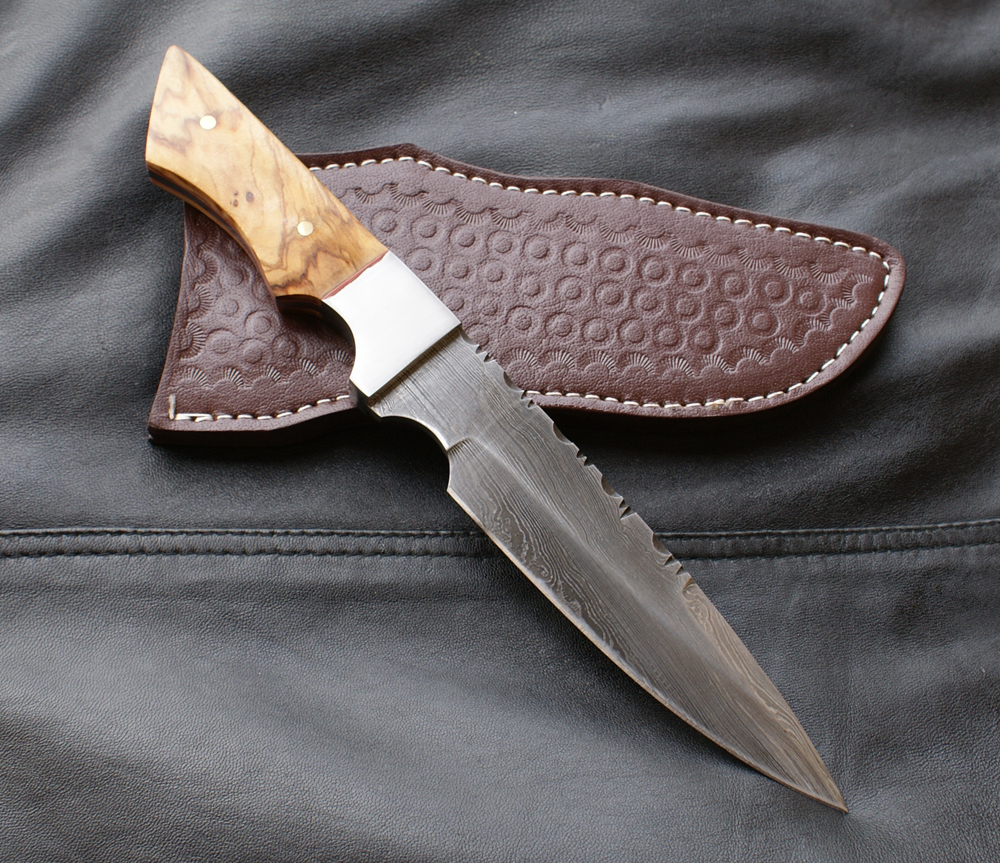 Damascus Fixed Blade Skinner Knife